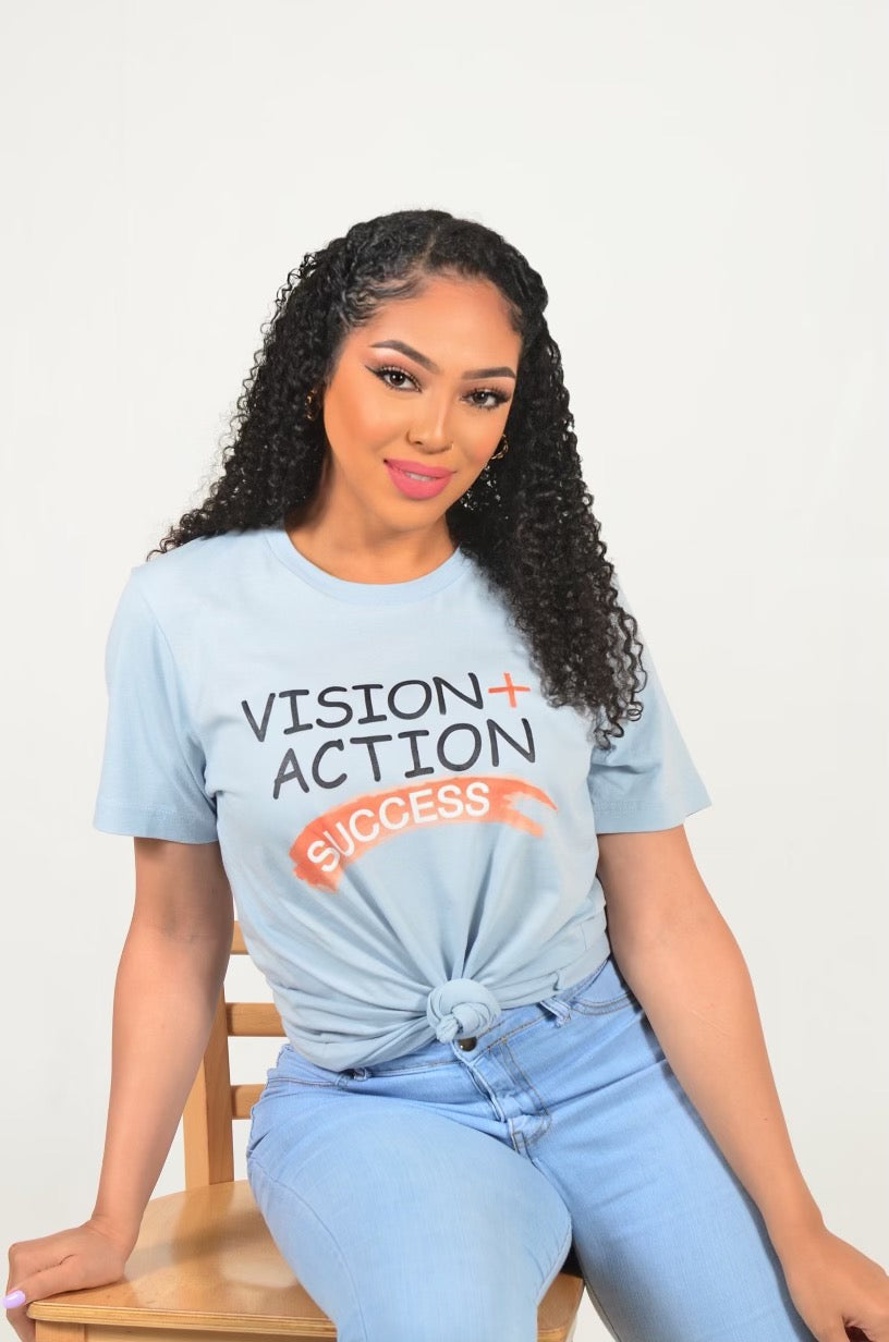 Vision + Action = Success Unisex t-shirt